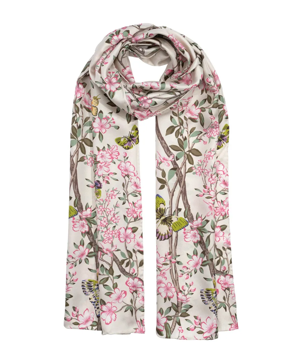Spring Unfolding Casual Style Silk Oblong Scarf