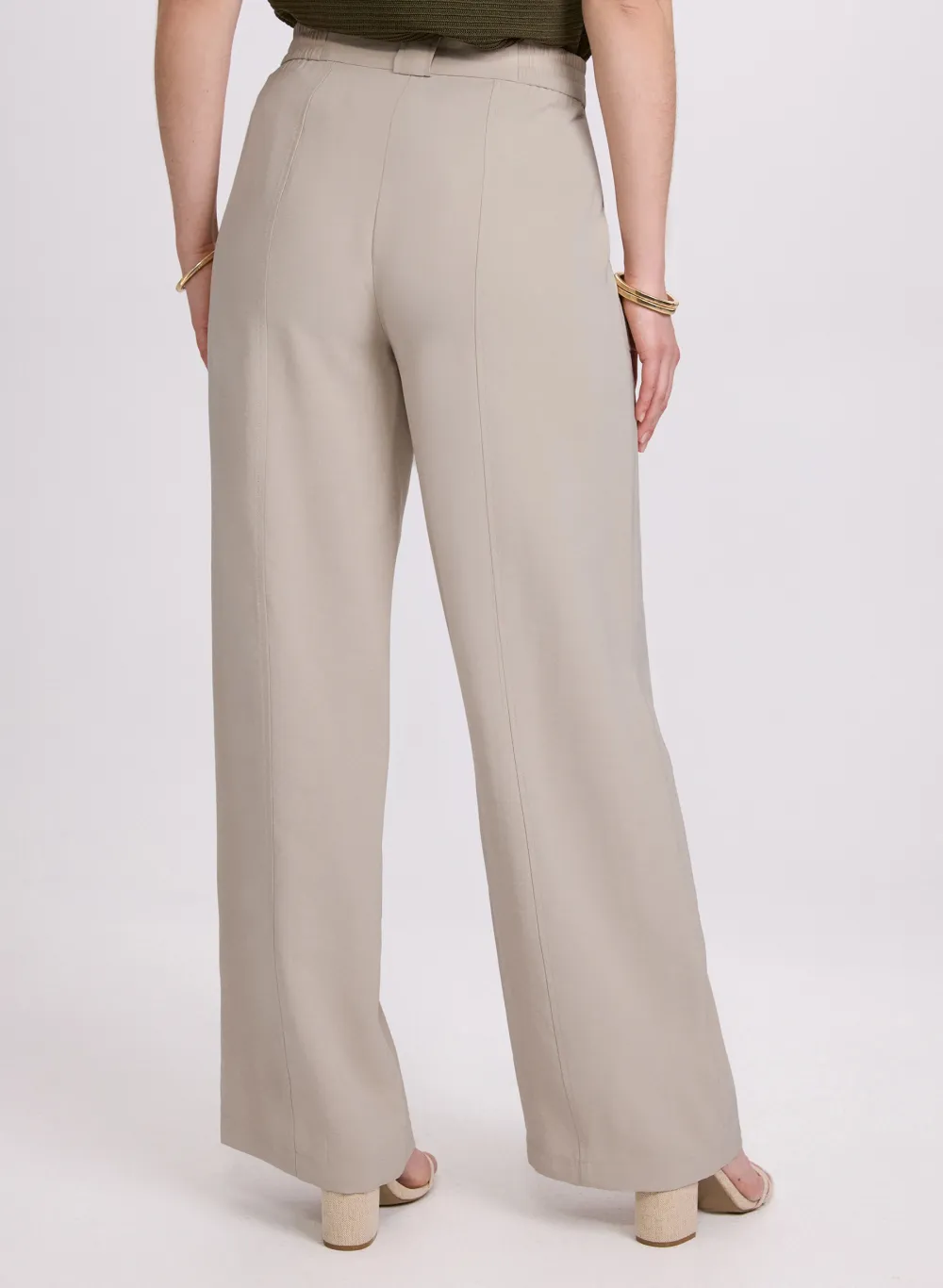 Pleated Loose Wide-Leg Pants
