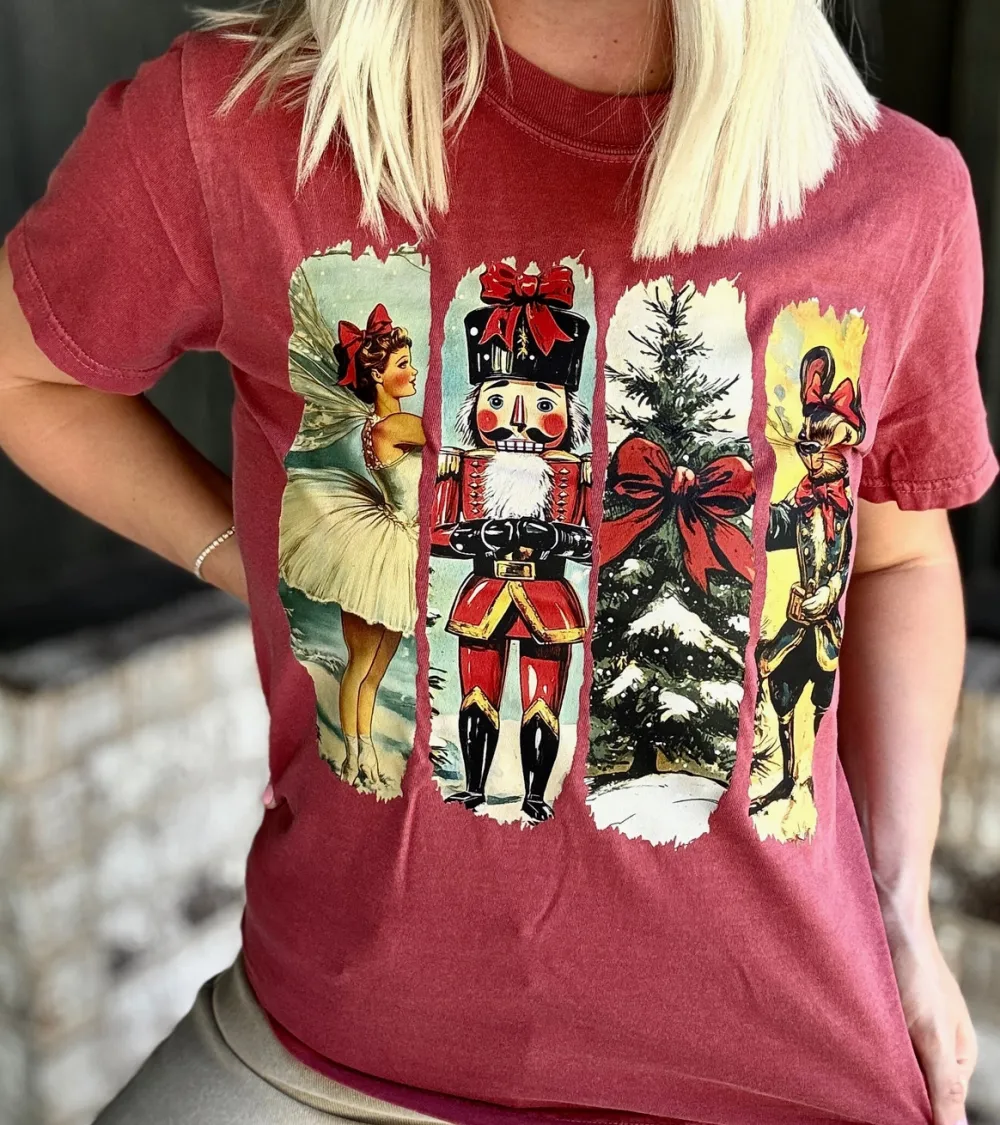 Crimson Paint Stroke Tee