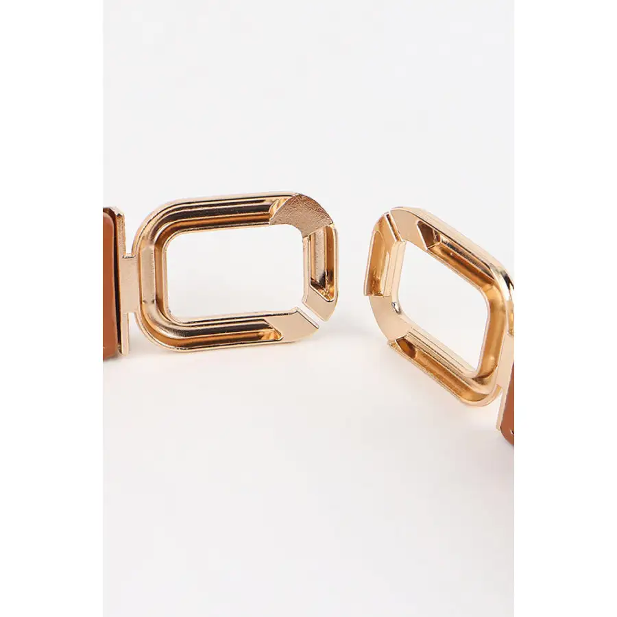 Geometric Double Buckle Elastic Belt