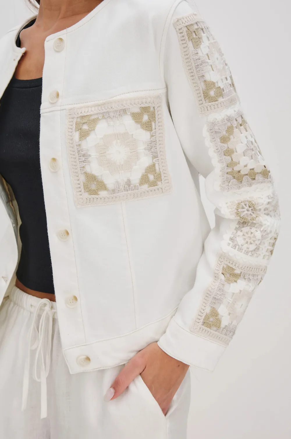Pure Cotton Denim Raglan Short Jacket