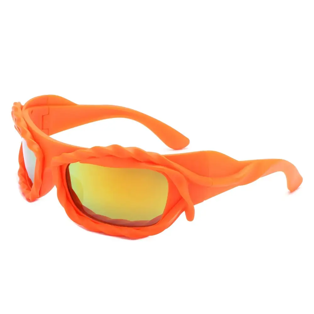 Glossy Rectangle Frame Sunglasses
