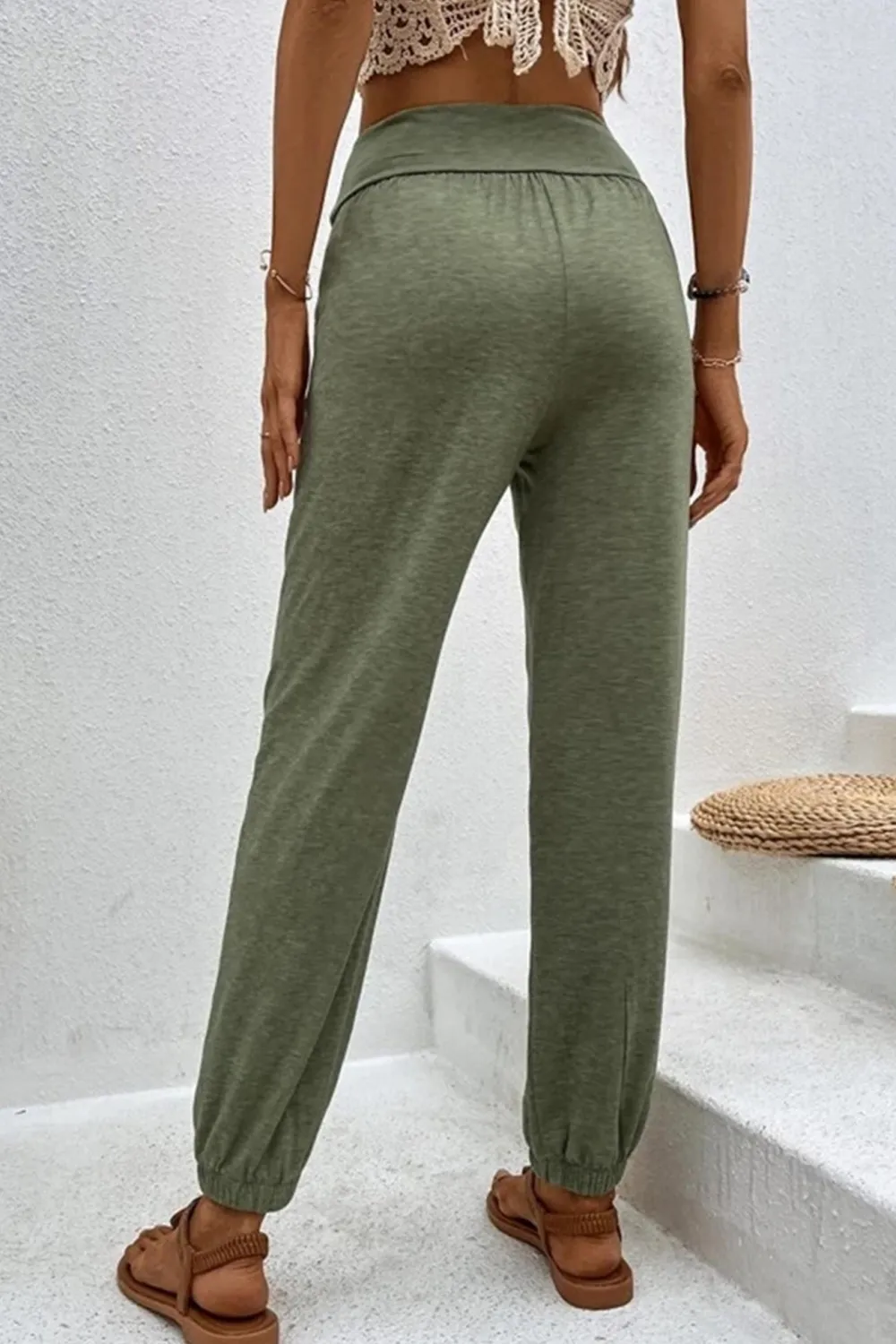 Gathered Waist Flow Pants