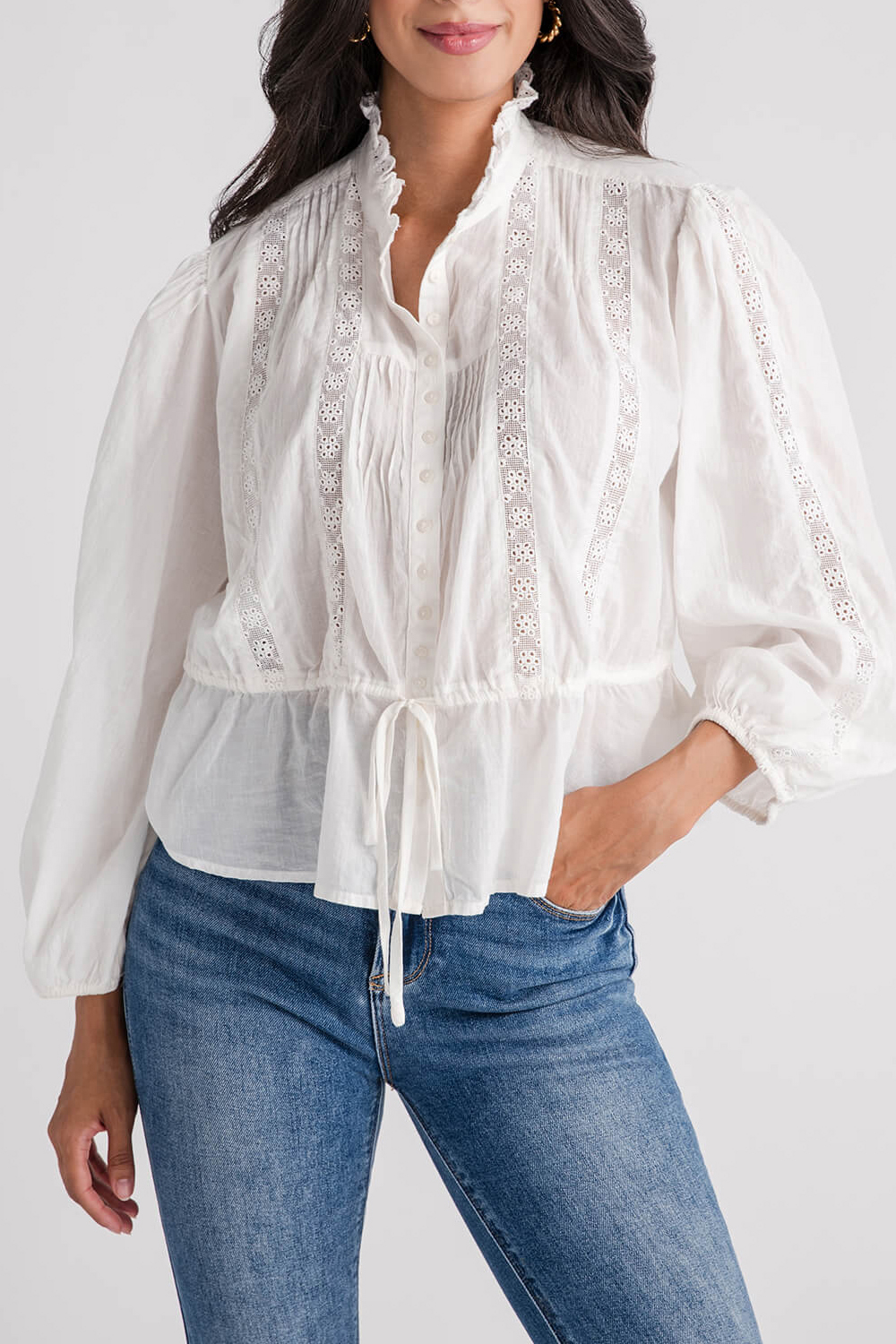 Free People Best of Me Blouse - optic white