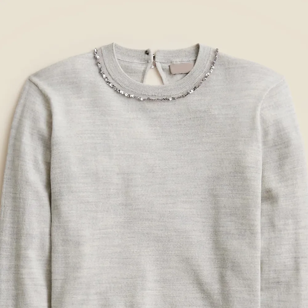 crewneck sweater in merino wool