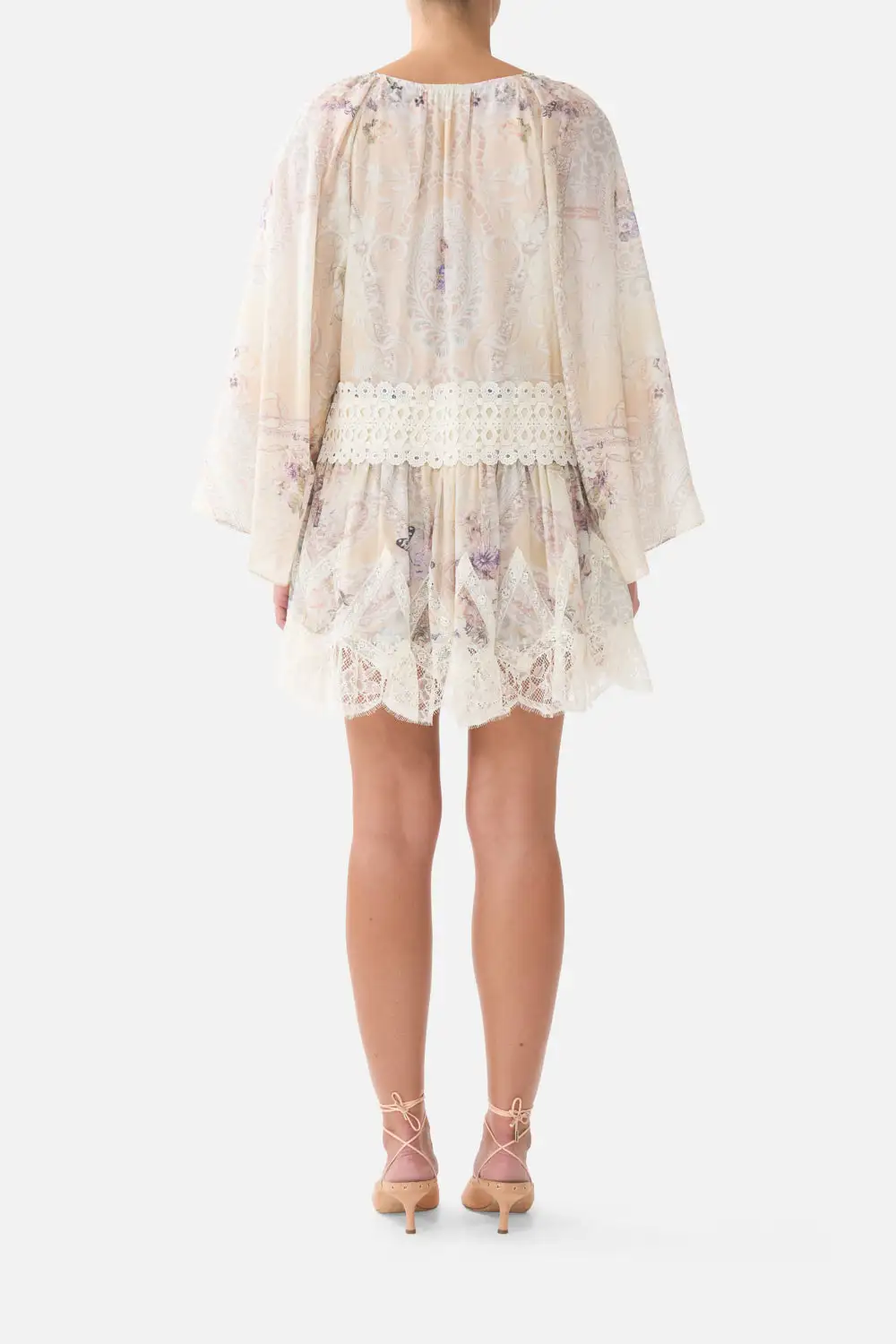 Relaxed Short Dress with Dropped Waist