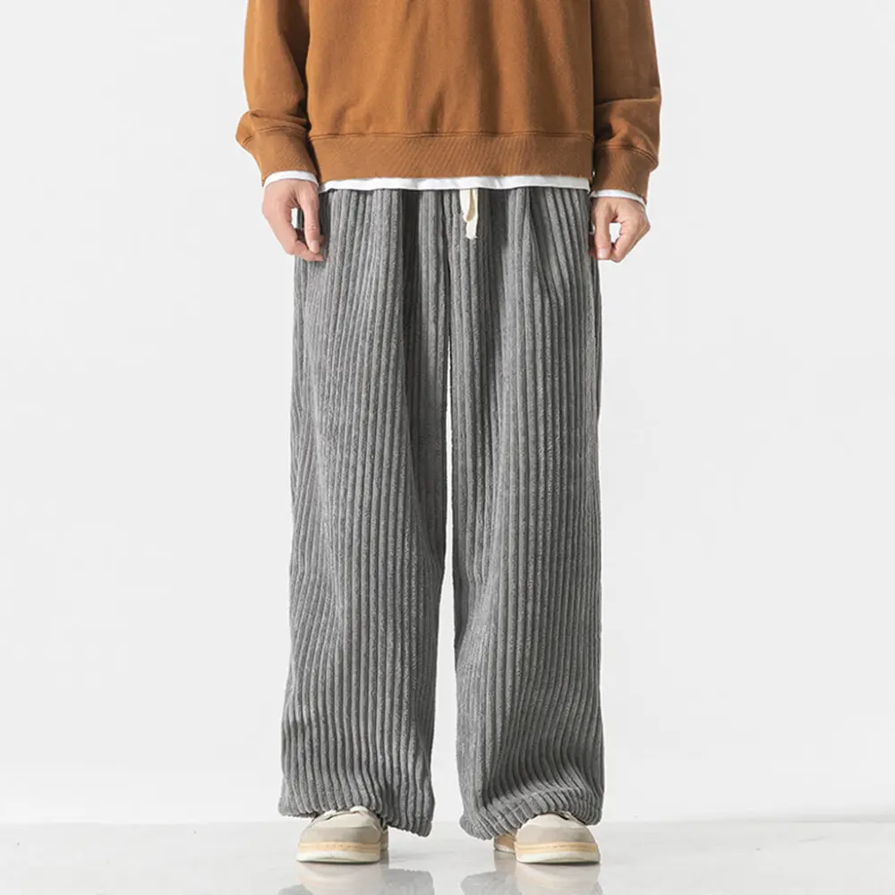 Textured Corduroy Wide Pants
