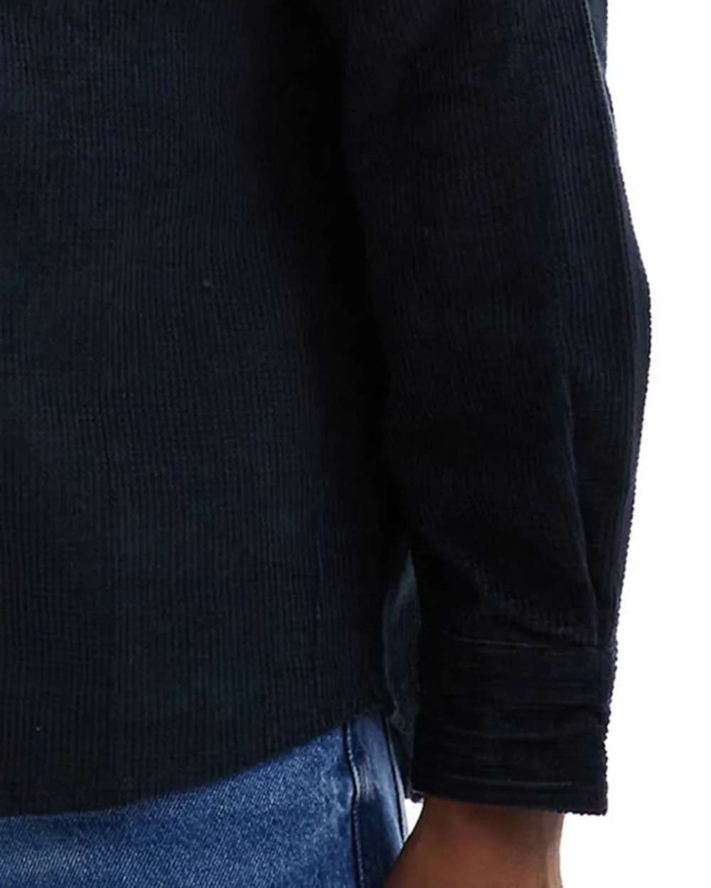 Cord Long Sleeve Shirt In Navy