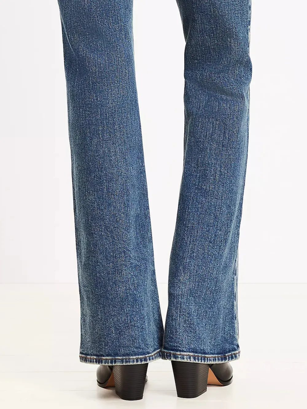 High Rise Slim Flare Jeans In Mid Vintage Wash