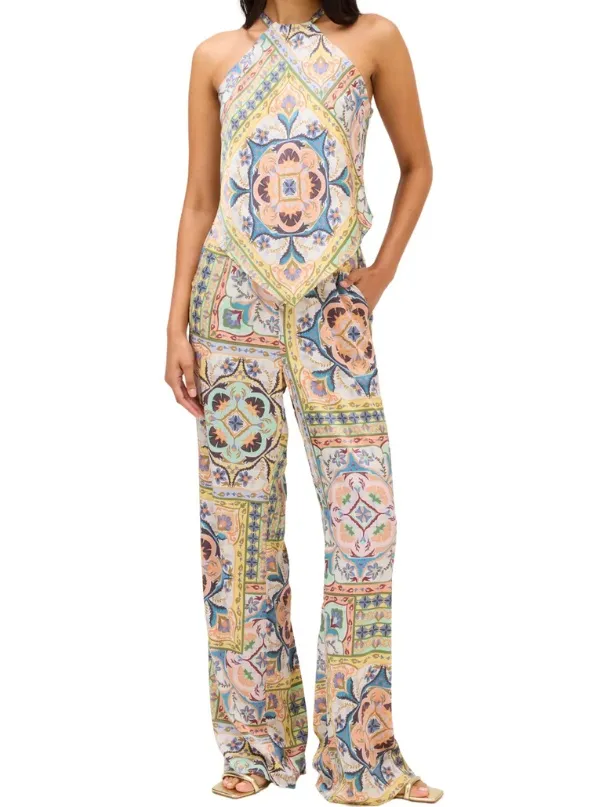 Wide Leg Silky Pants