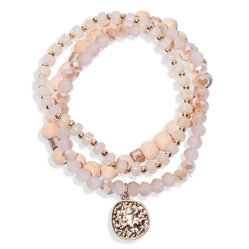 Stack Wood Bead Bracelet
