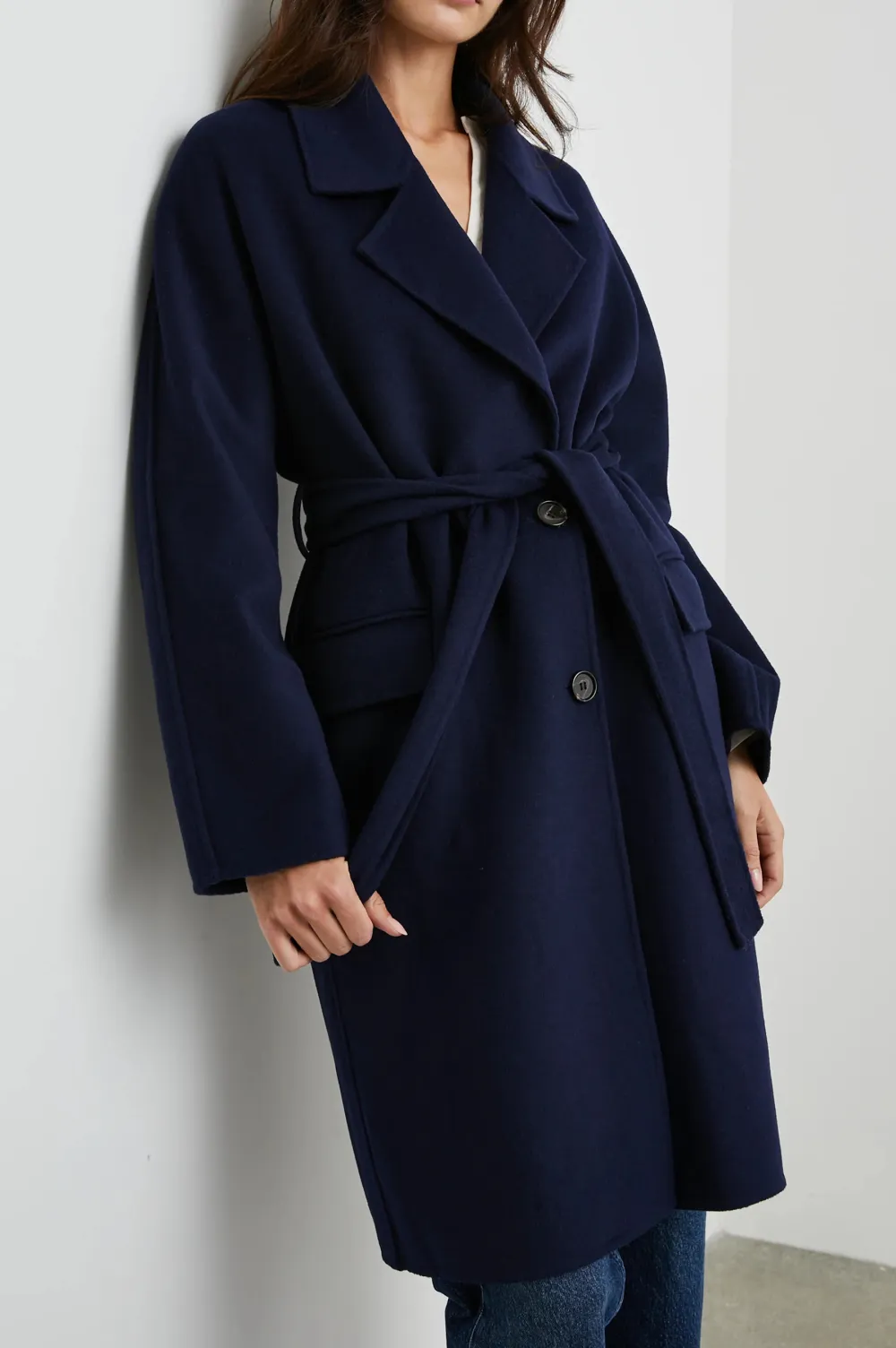 Heavyweight Wool Blend Long Women's Coat