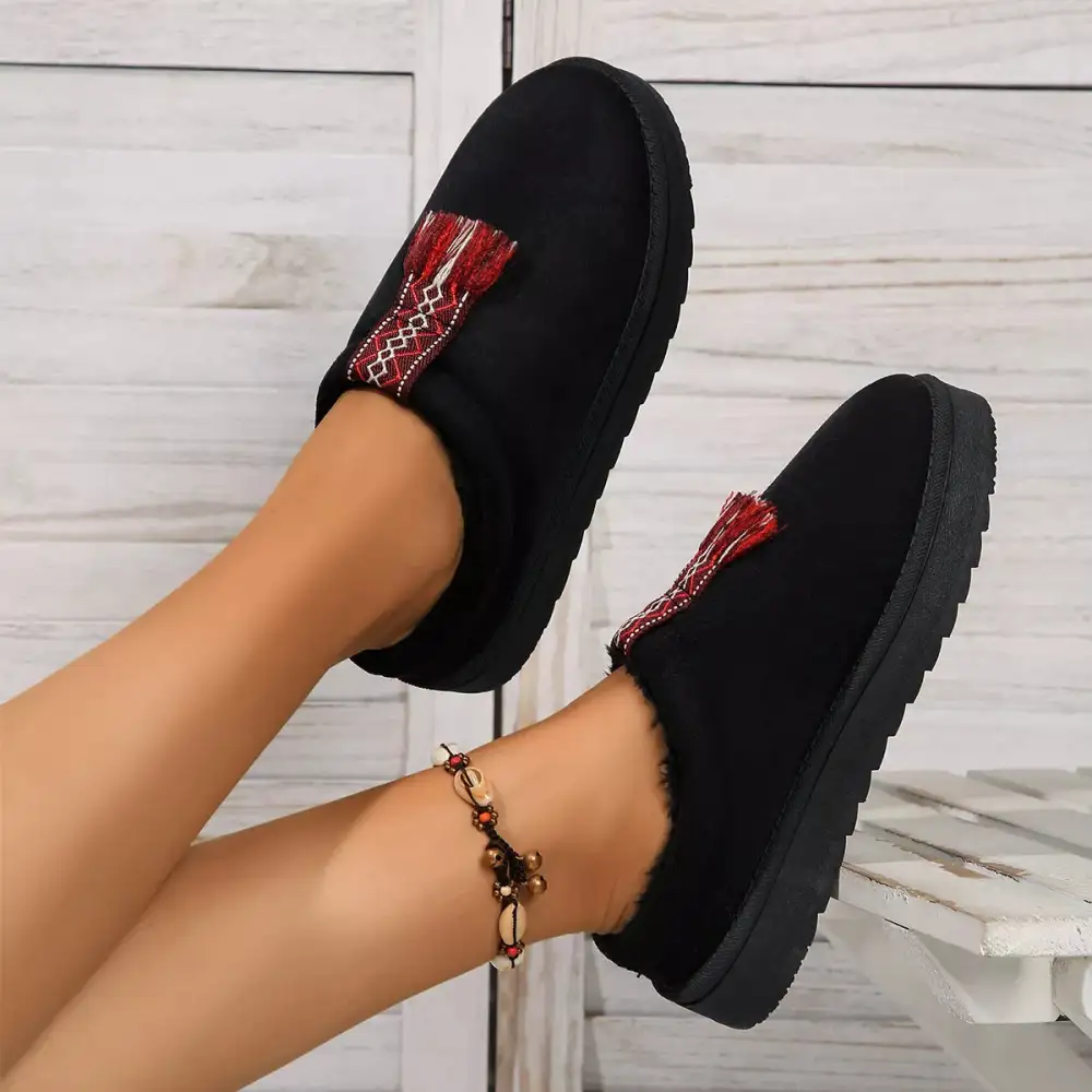Refined Round Toe Platform Slippers