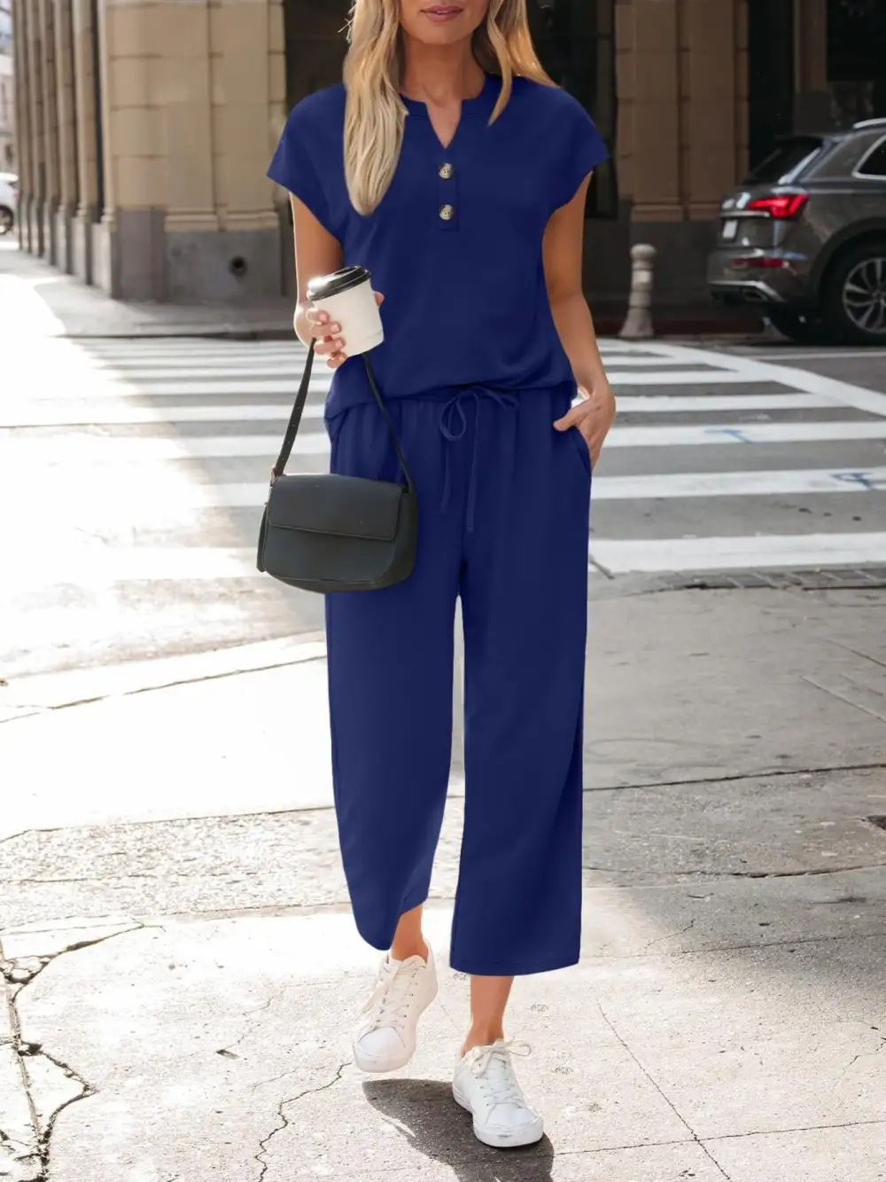 Notched Short Jumpsuit