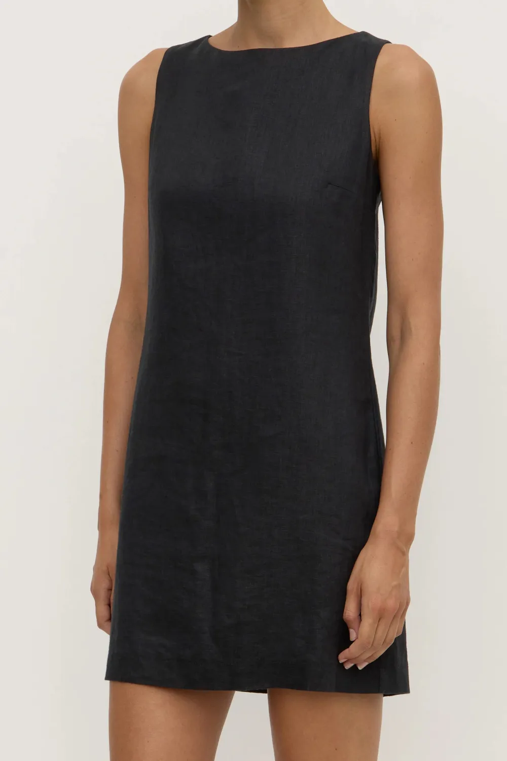 Linen Round Neck Dress
