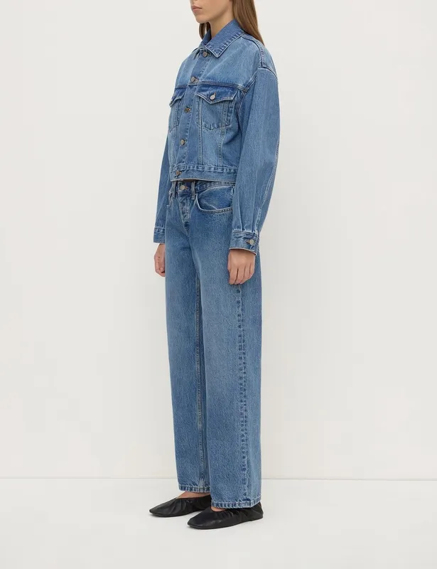 Classic Blue Cropped Denim Jacket