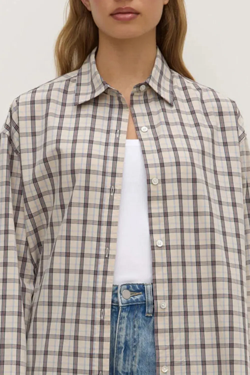 Cotton Button Up Checkered Shirt