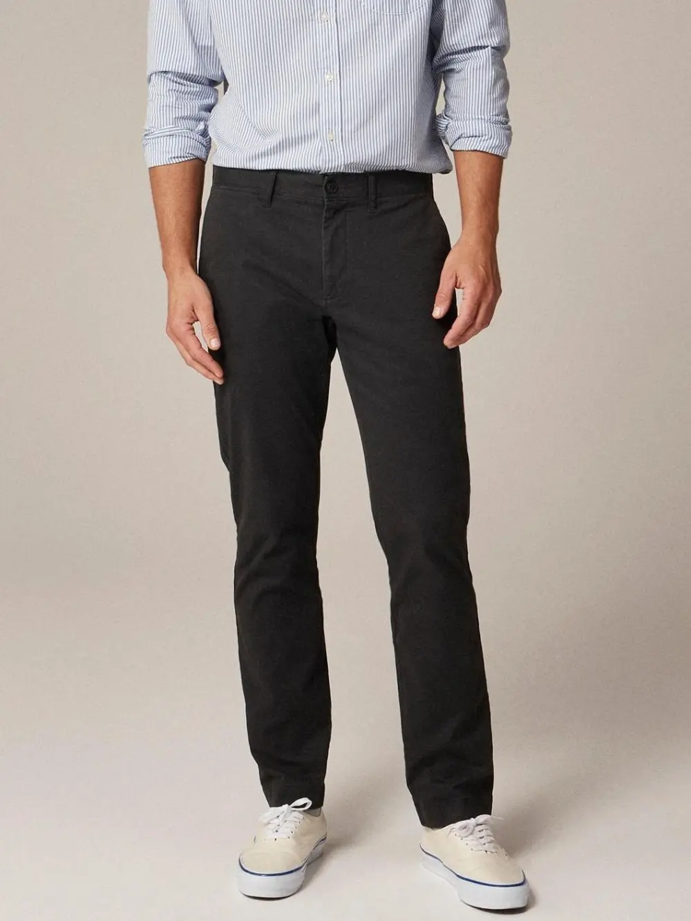 Dark Gray Tapered Leg Men's Casual Pants