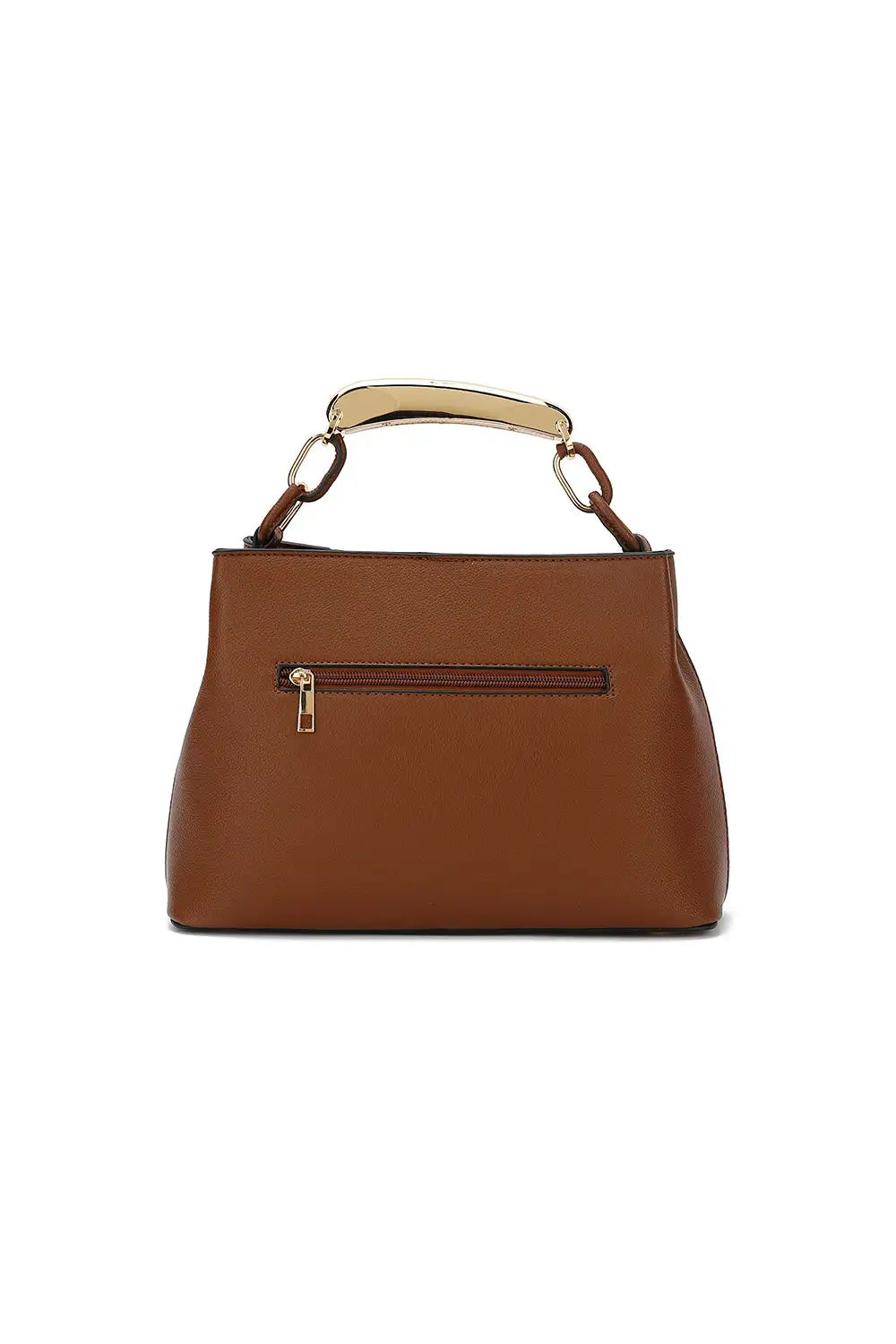 Metal Handle Satchel Bag