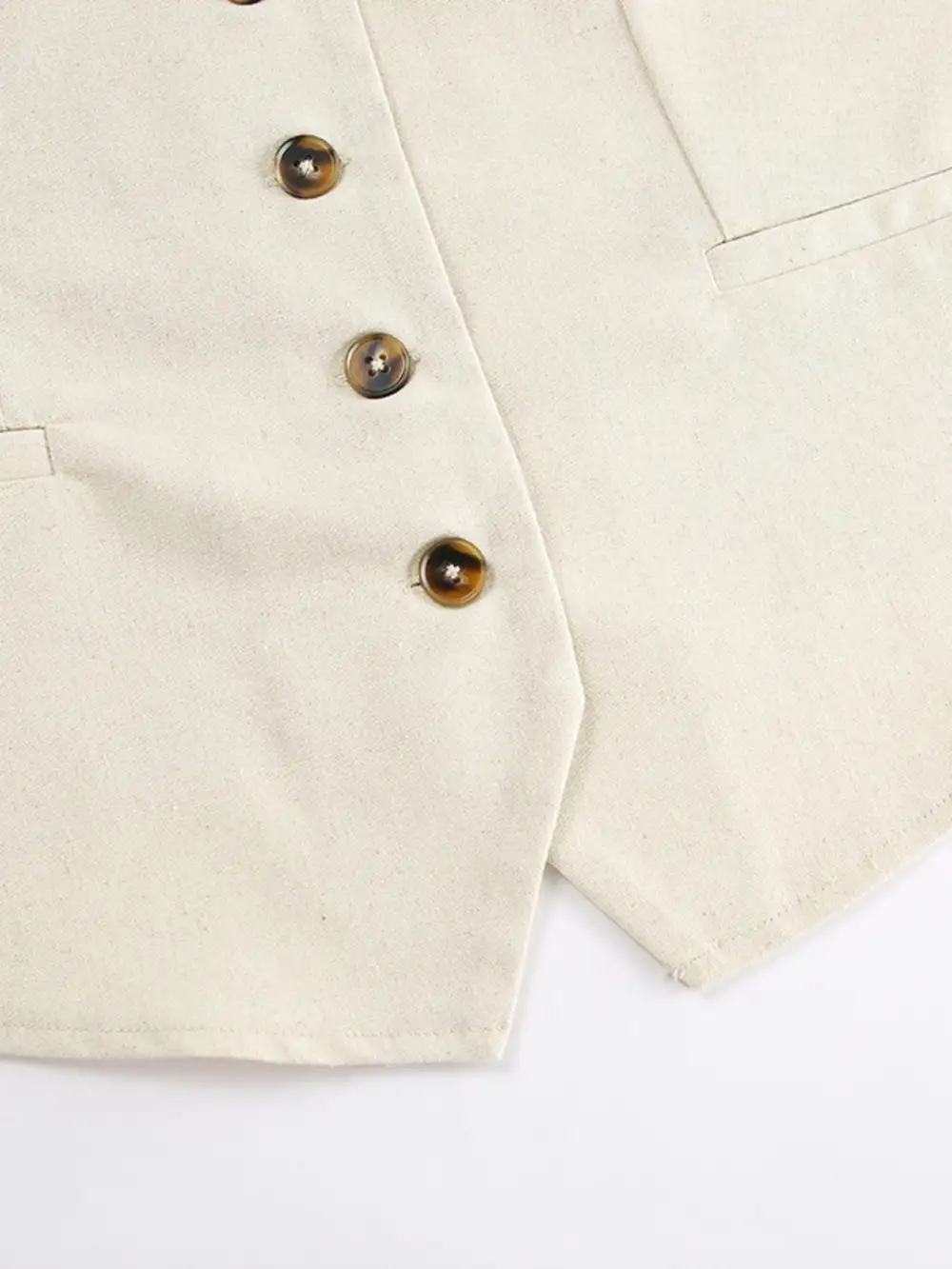 Classic Button Front Button Jumpsuit
