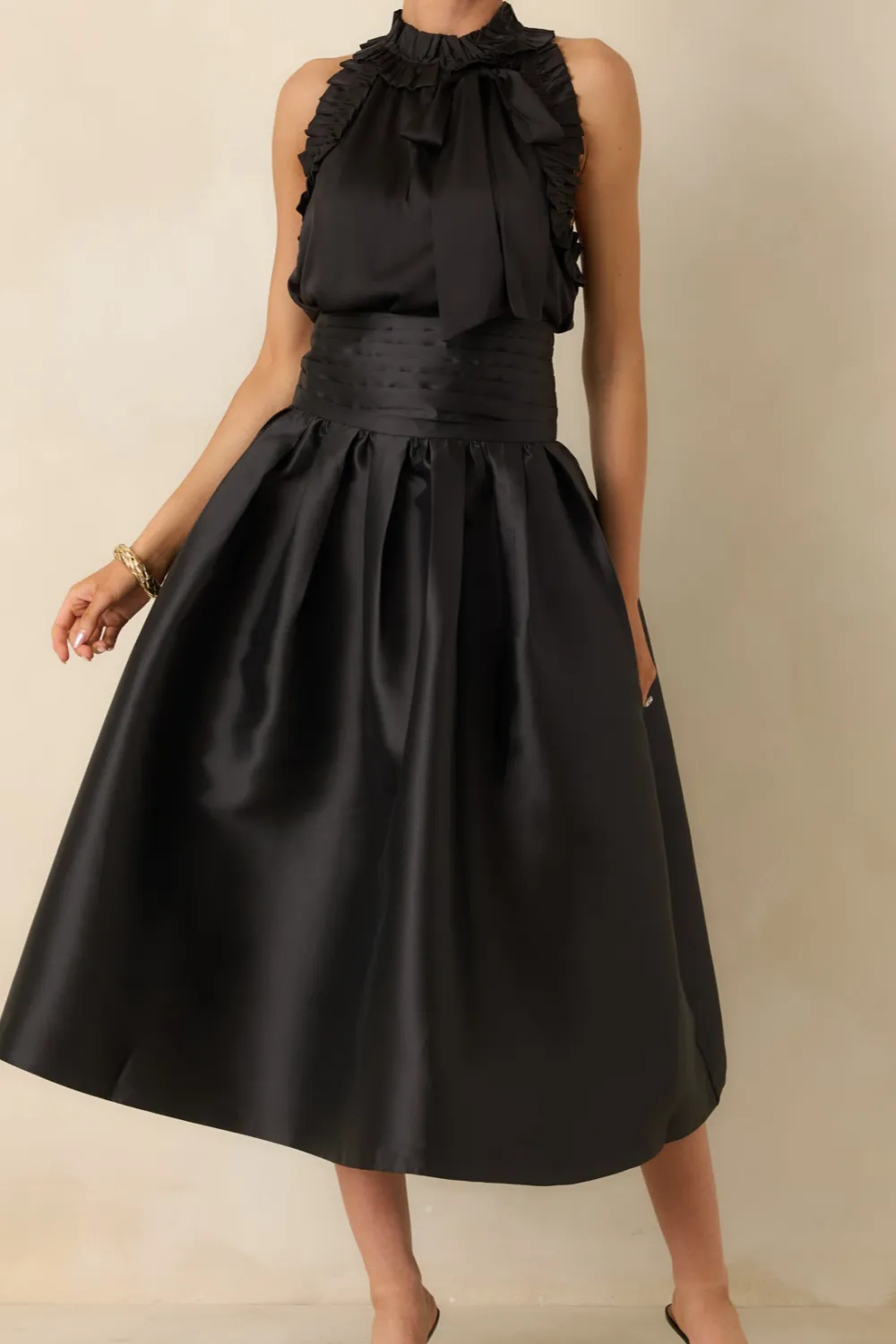 Casual Smooth-finish Midi Skirt