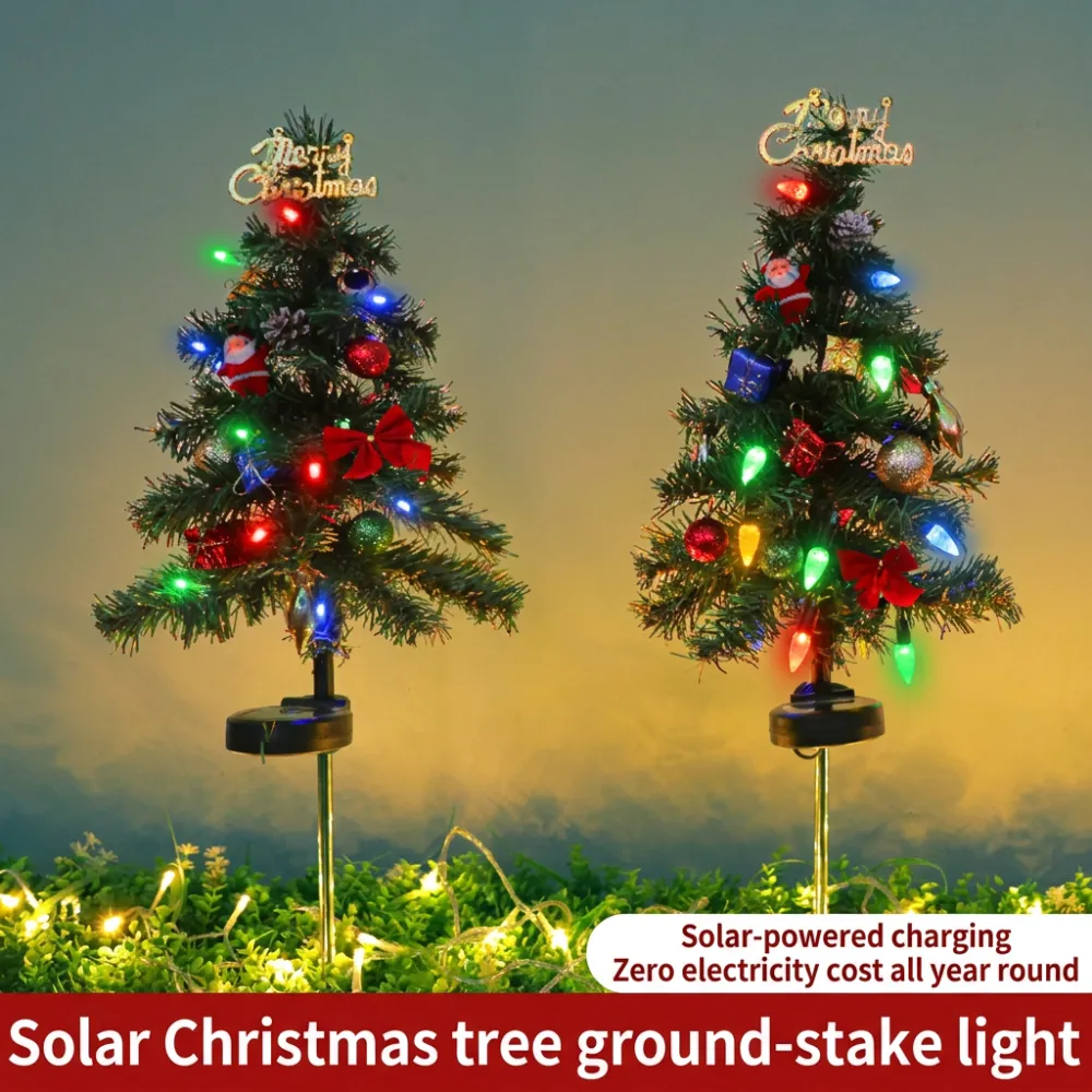 Solar Christmas Tree Stake Lights