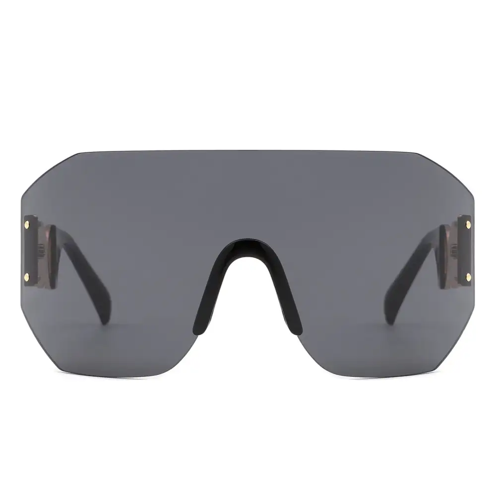 Square Rimless Frame Sunglasses