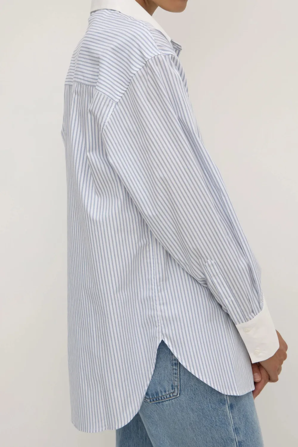 Striped Contrasting Button Up Shirt