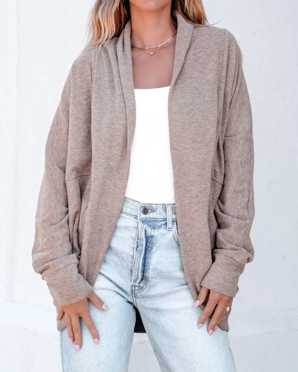 Make It Yours Taupe Brushed Cardigan