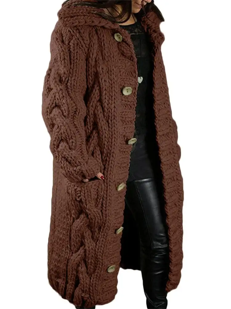 Pearl-Button Plaid Knit Cardigan