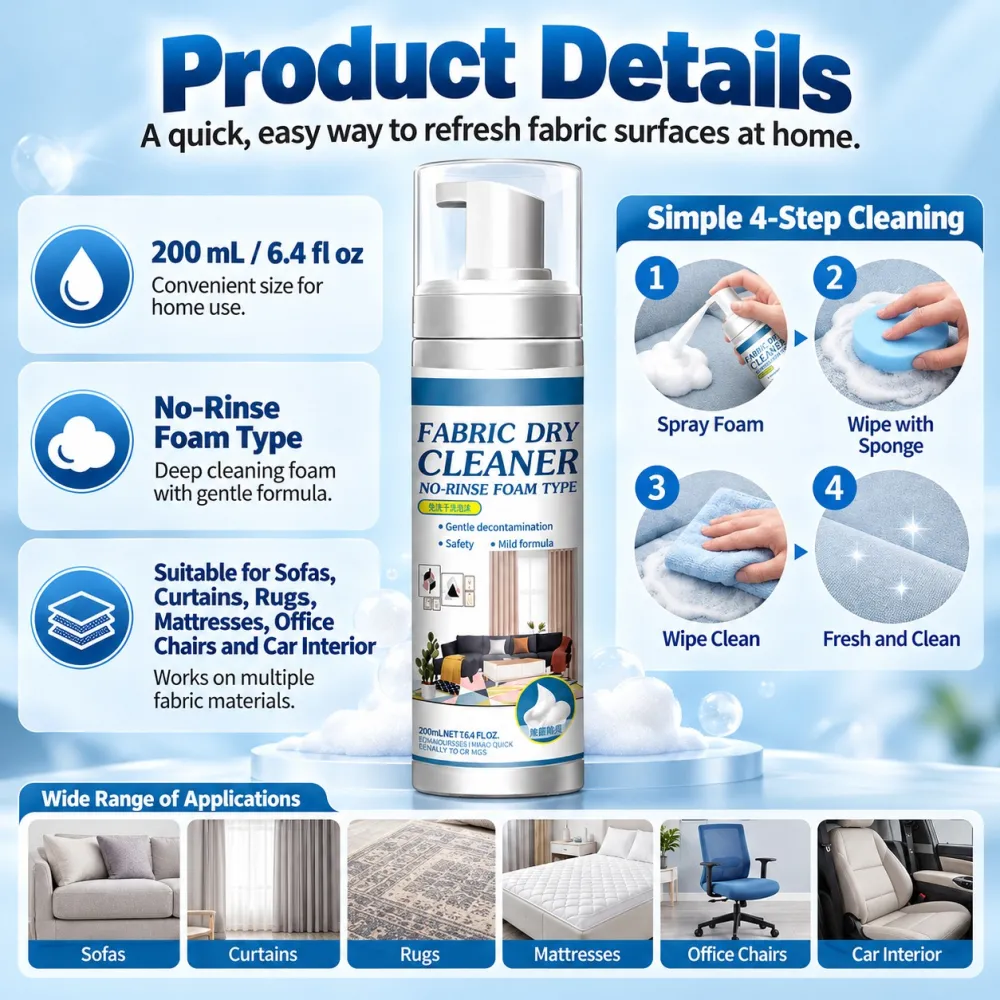 Furniture dry cleaning detergent