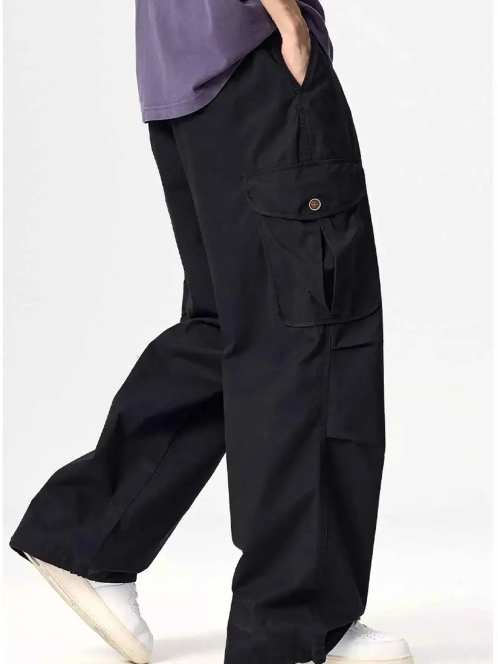 Everyday Drawstring Wide Leg Cargo Pants