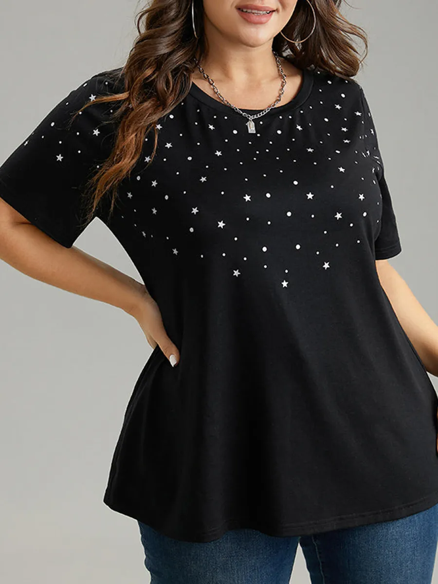 Short Sleeve Hot Gold T-Shirt Top