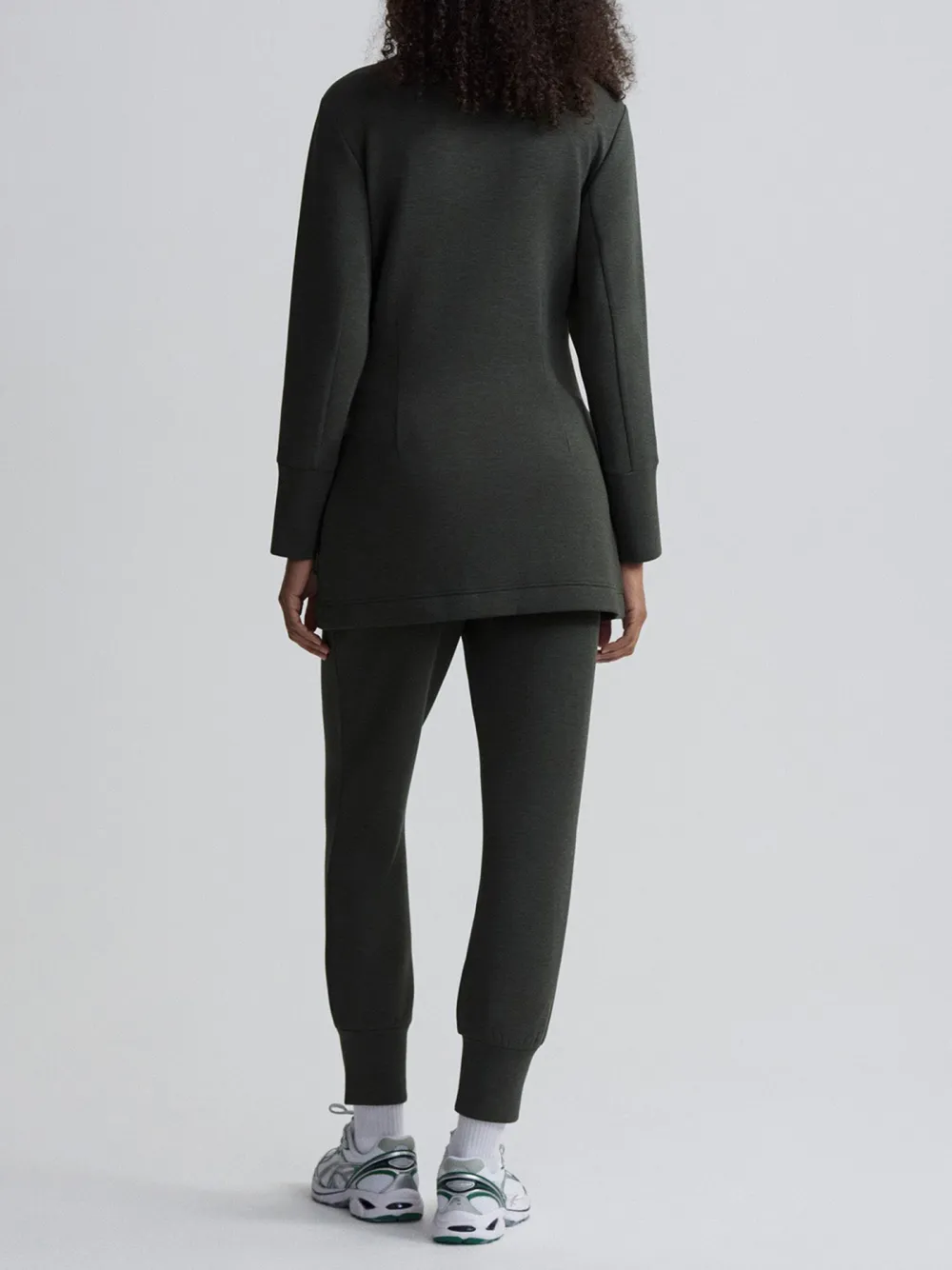 Olive Marl Tie-Front Jackets