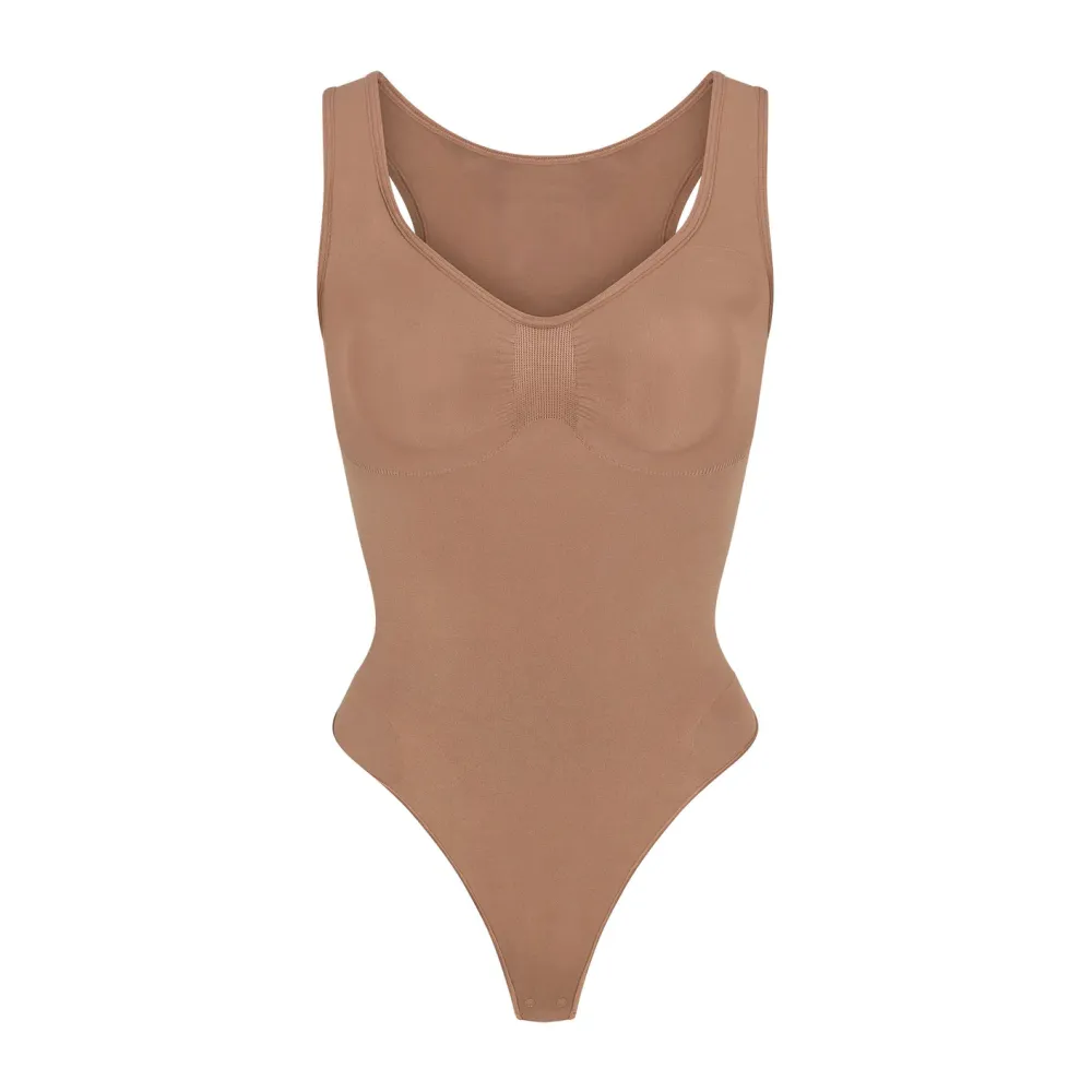 Scoop Neck Thong Bodysuit