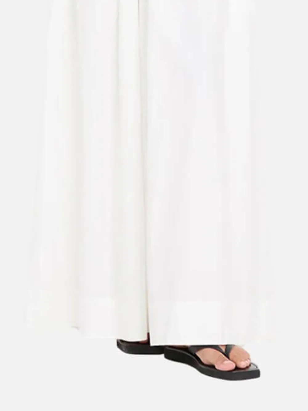 Elasticated Waist Maxi Skirt-White