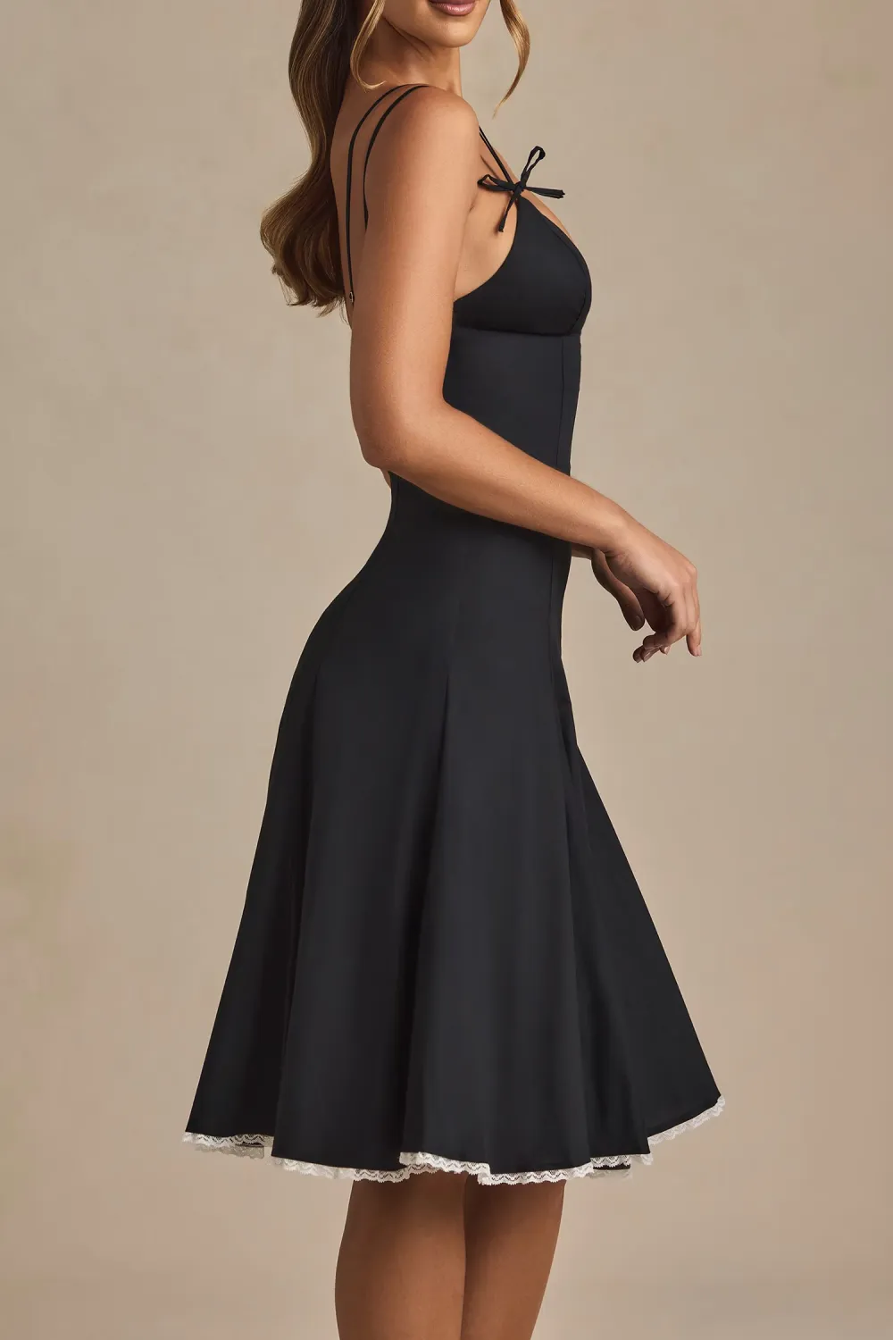 Pure Cotton Breathable Girly Bowknot Ladies Dress