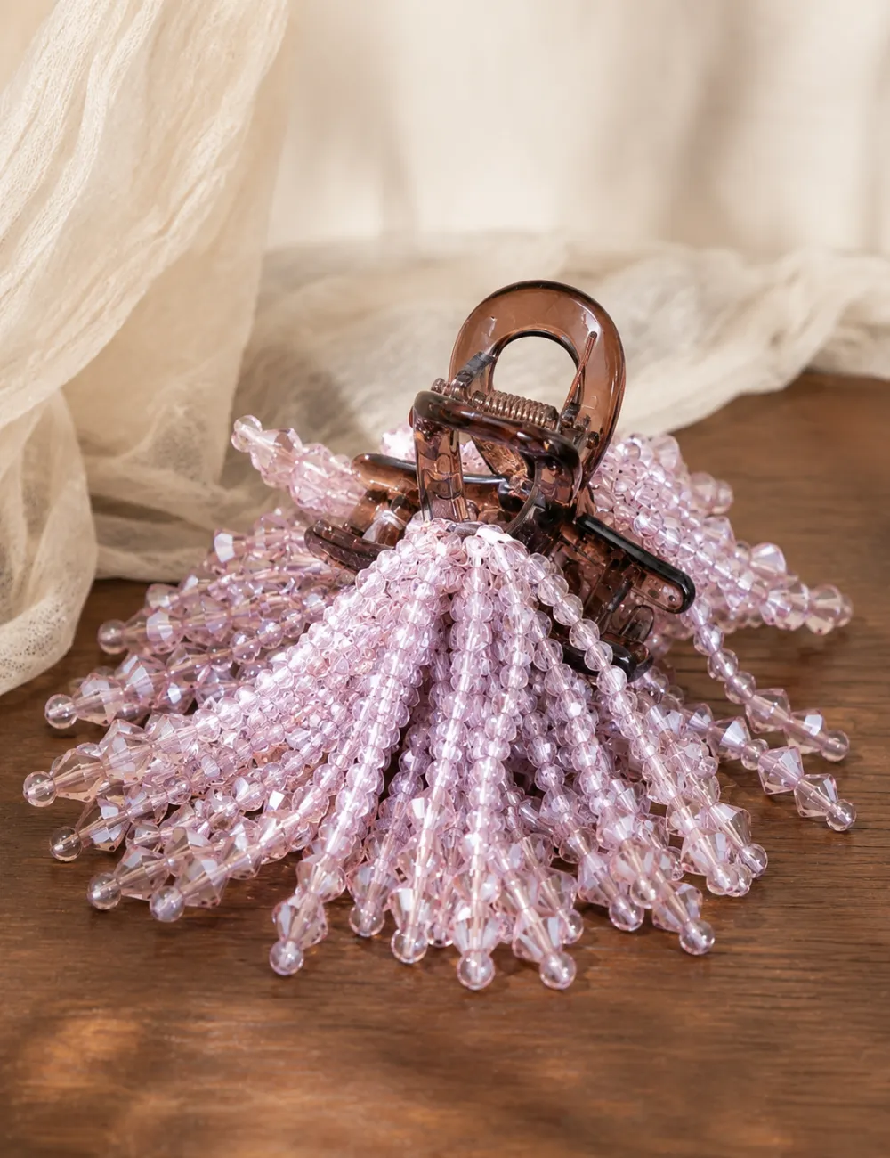Beaded Fringe Hair Clip