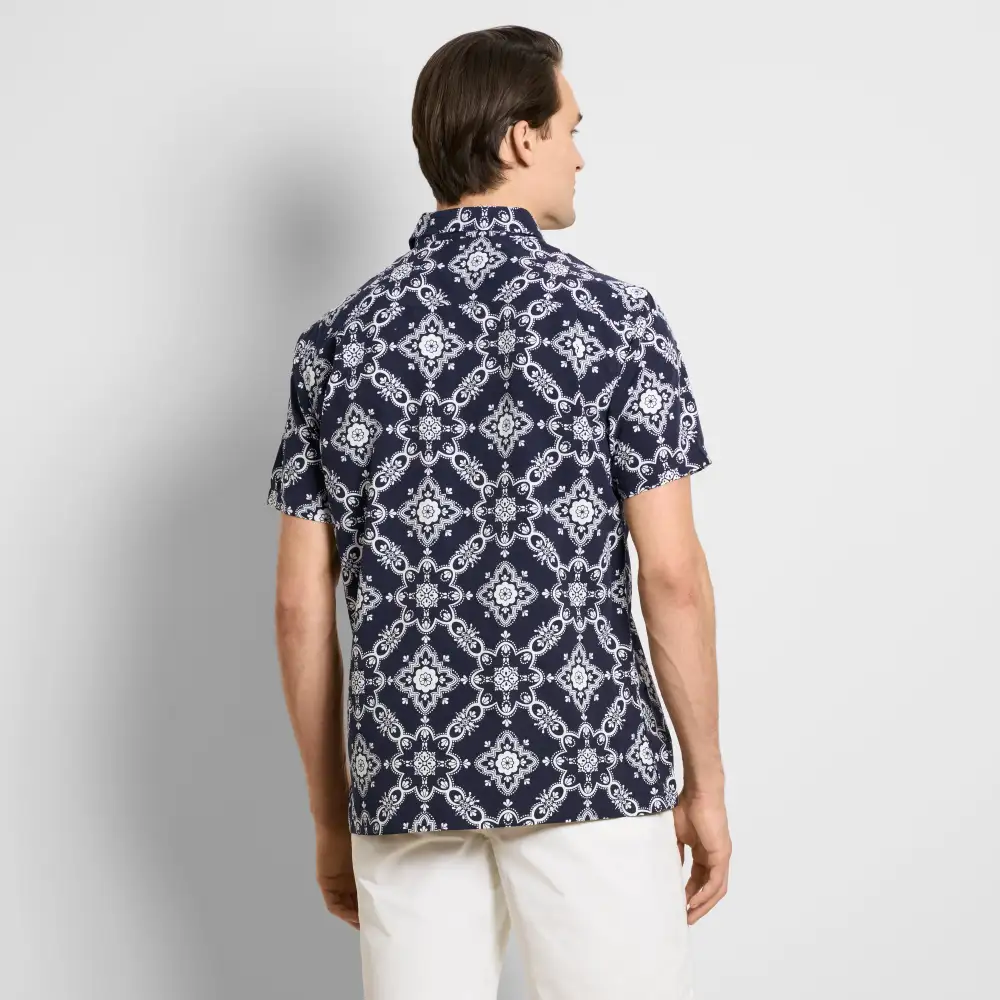 Casual Print Camp Collar Shirt