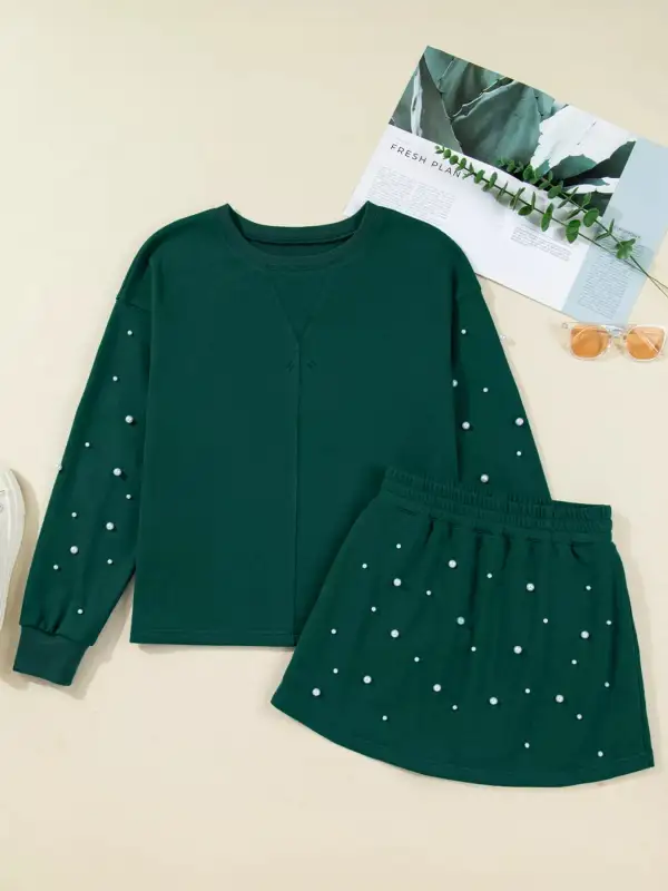 Cotton Blend Pearl Coordinated Set