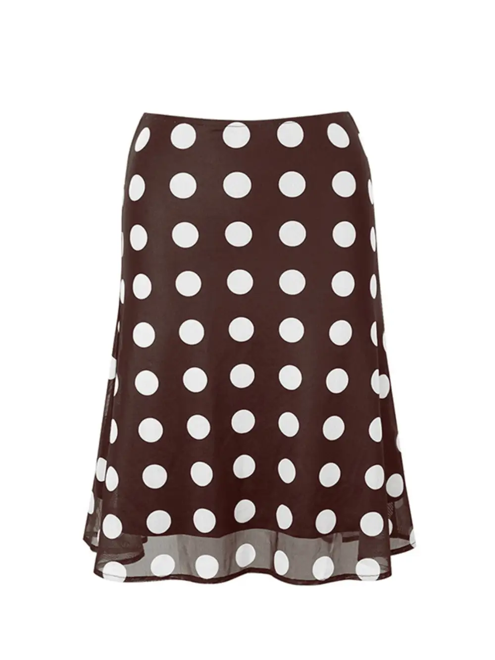 Sharp Mesh Polka Skirt