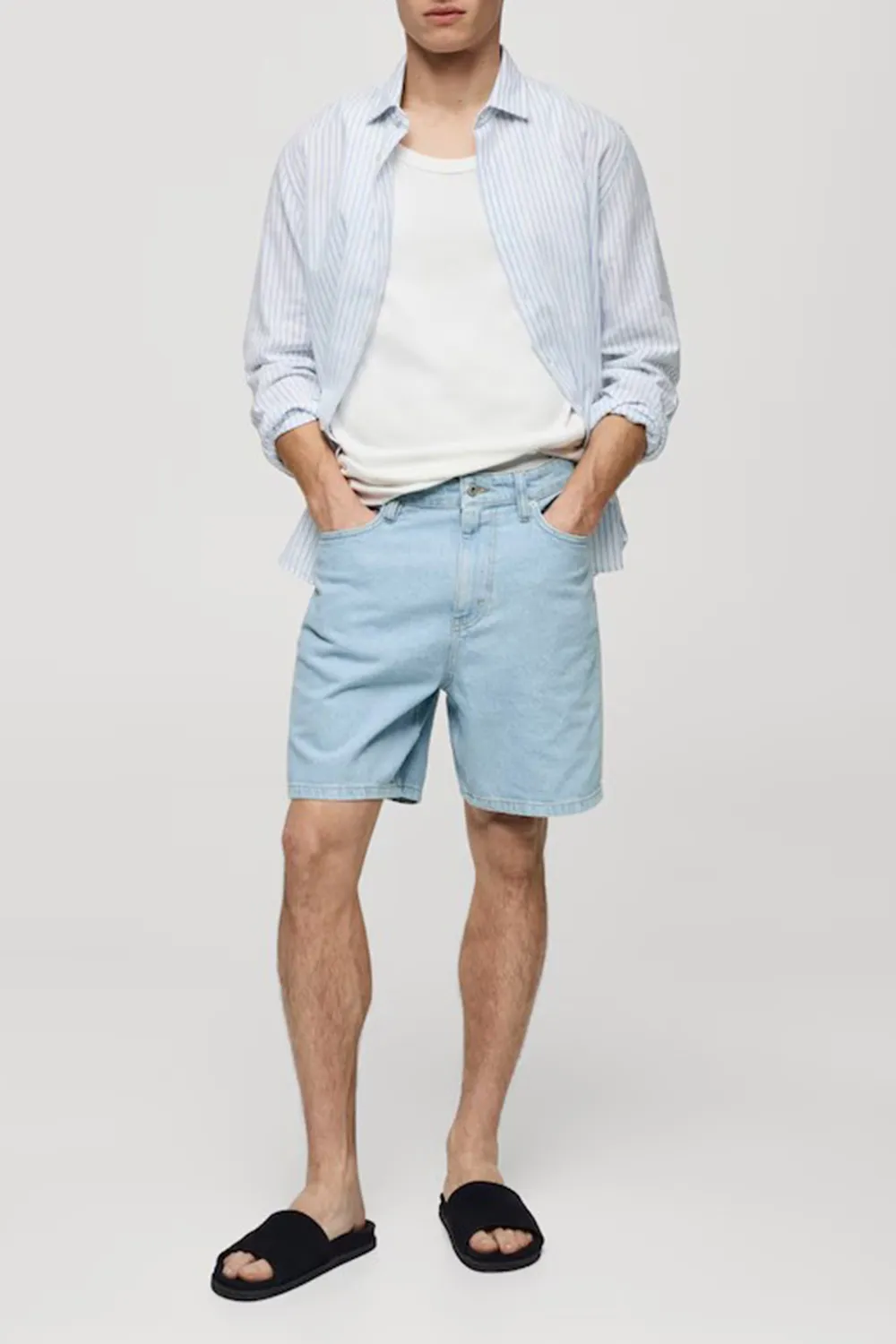 Non-Stretch Denim Shorts