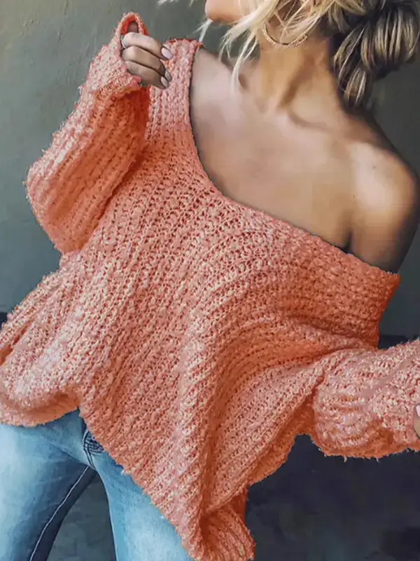 Easygoing Drop Shoulder Knit Sweater