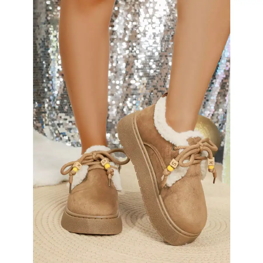 Round Toe Platform Boots