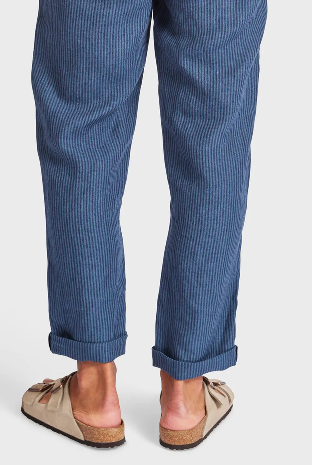 Riviera Linen Pant- Bluegrass/navy