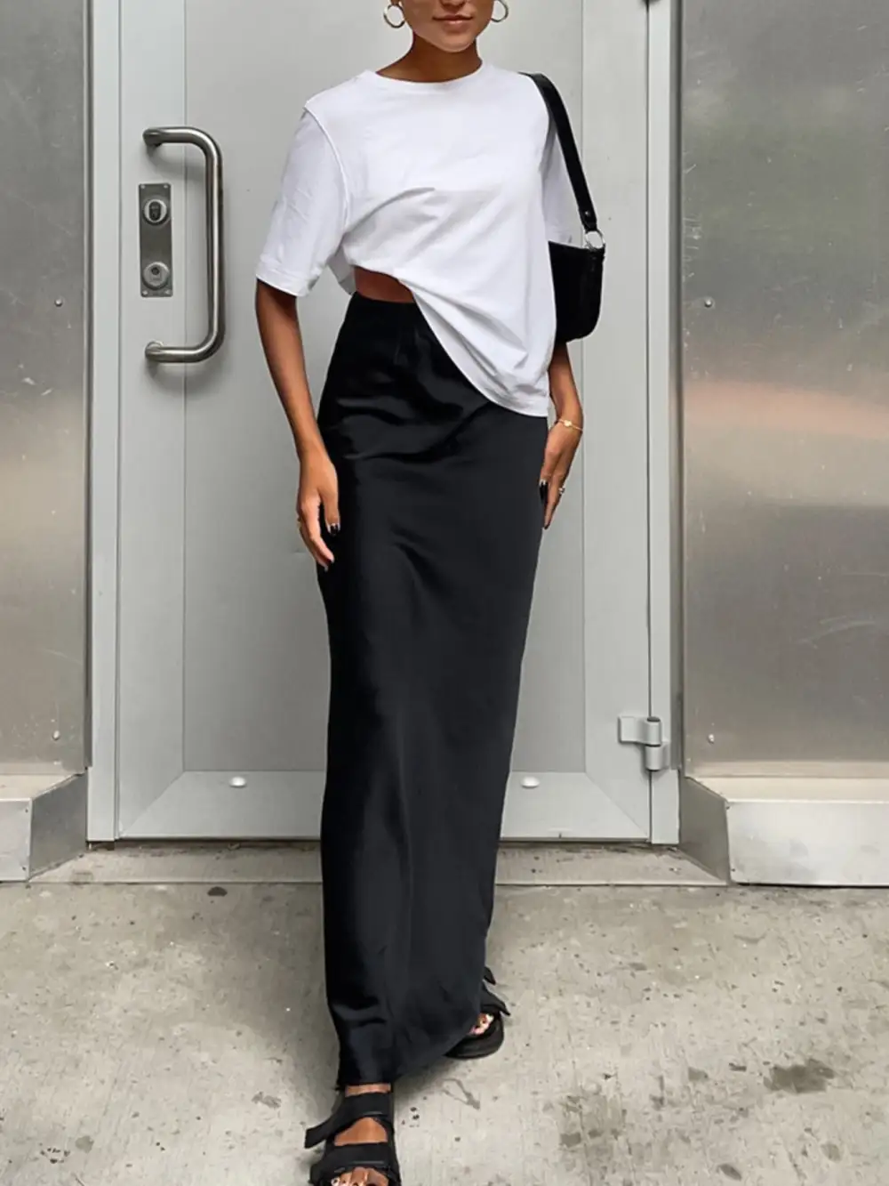 High Waist High Maxi Skirt
