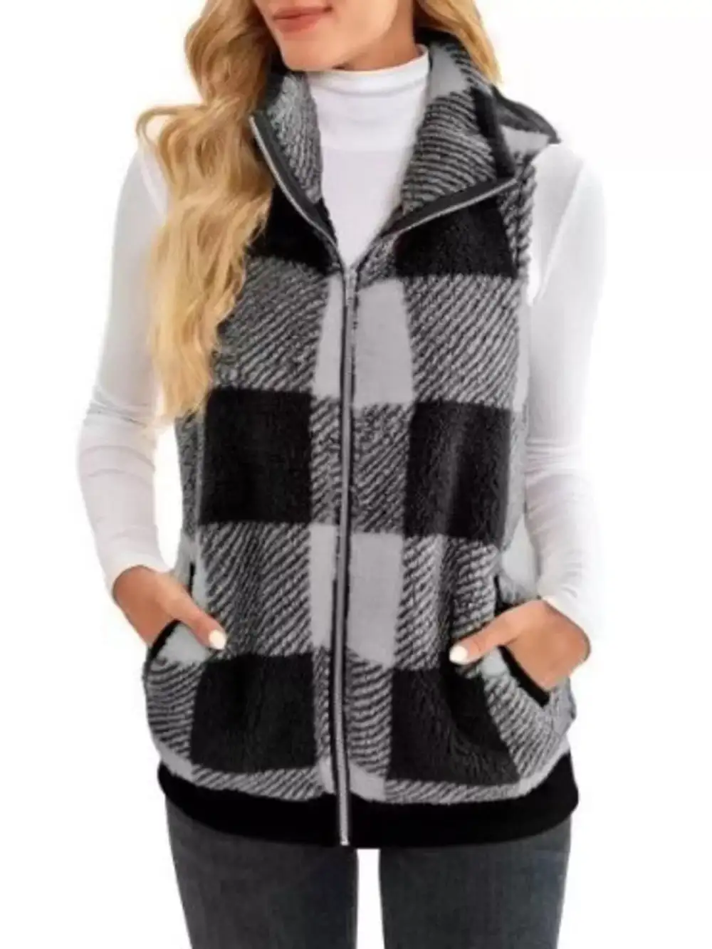 Full Size Color Block Zip
