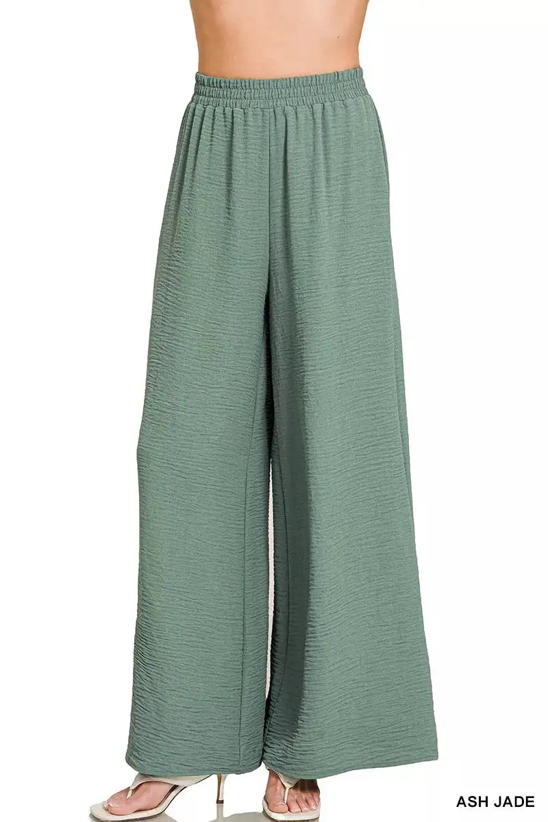 Everyday Woven Airflow Elastic Waistband Pants