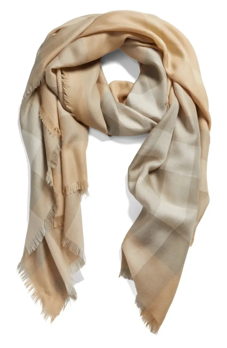 Mega Check Cashmere & Silk Scarf