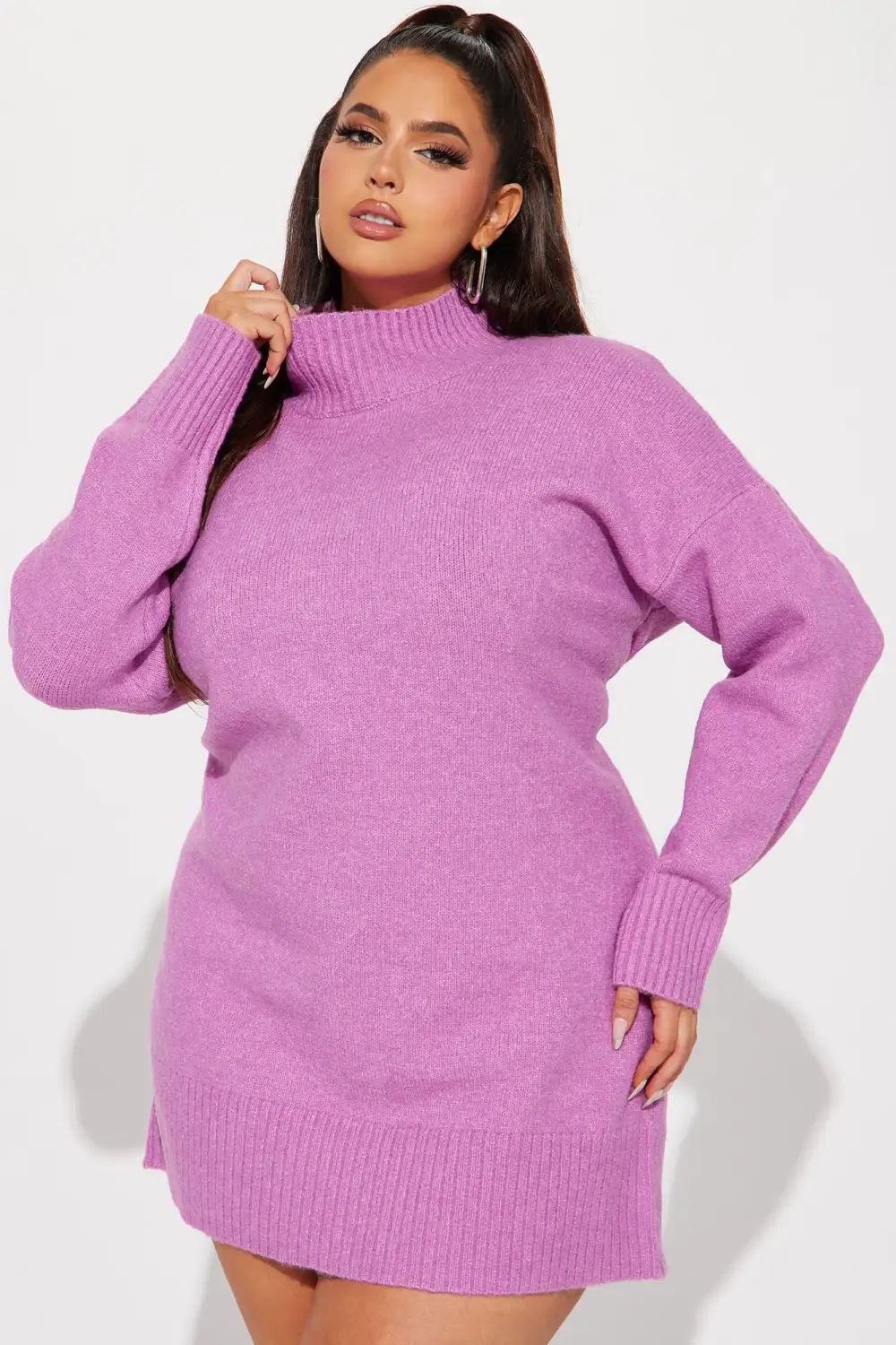 Manhattan Sweater Mini Dress - Pink